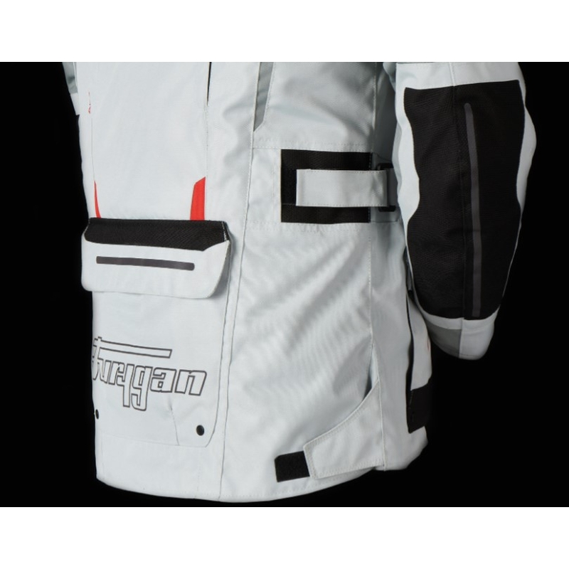 Chaqueta de moto Furygan Brevent 3 en 1 blanco-gris-rojo-negro liquidación