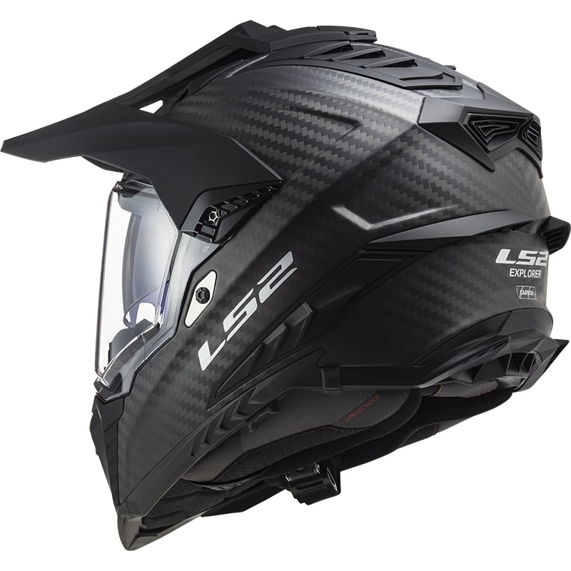 Casco Enduro LS2 MX701 Explorer C Carbono Sólido Negro Mate