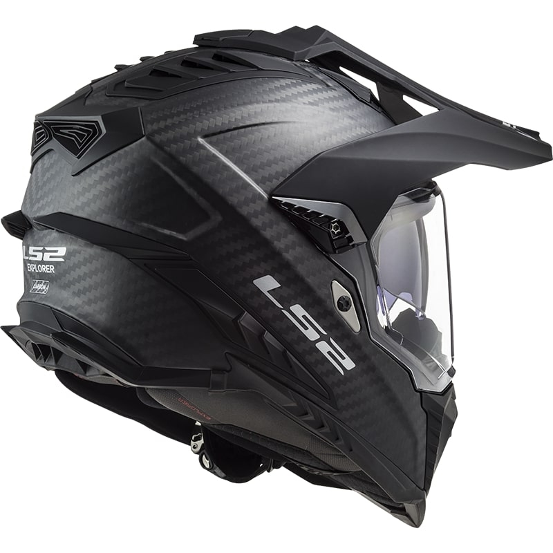 Casco Enduro LS2 MX701 Explorer C Carbono Sólido Negro Mate