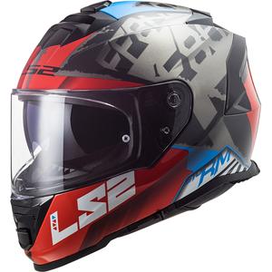Casco integral de moto LS2 FF800 Storm Sprinter negro-rojo-titanio