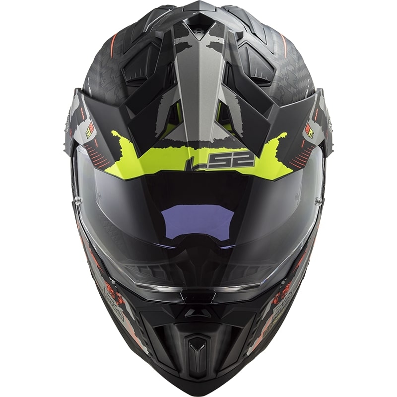 Casco Enduro LS2 MX701 Explorer C Extend negro-gris-amarillo fluo