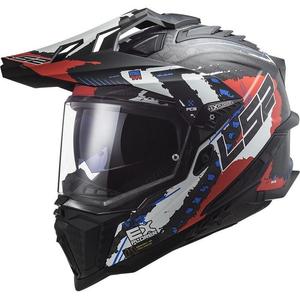 Casco Enduro LS2 MX701 Explorer C Extend negro-azul-rojo