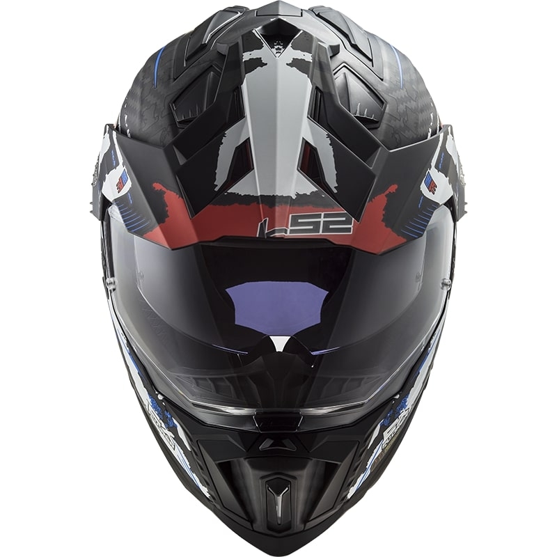 Casco Enduro LS2 MX701 Explorer C Extend negro-azul-rojo