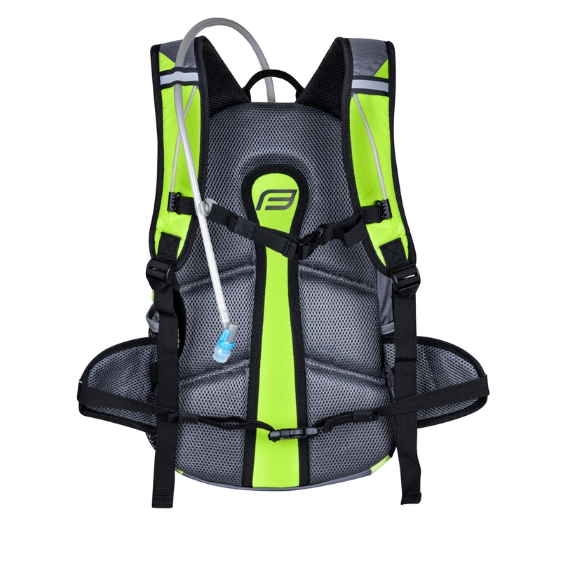 Cyklo batoh FORCE Jordan Plus 20 l šedo-fluo zelený s hydrovakem výprodej
