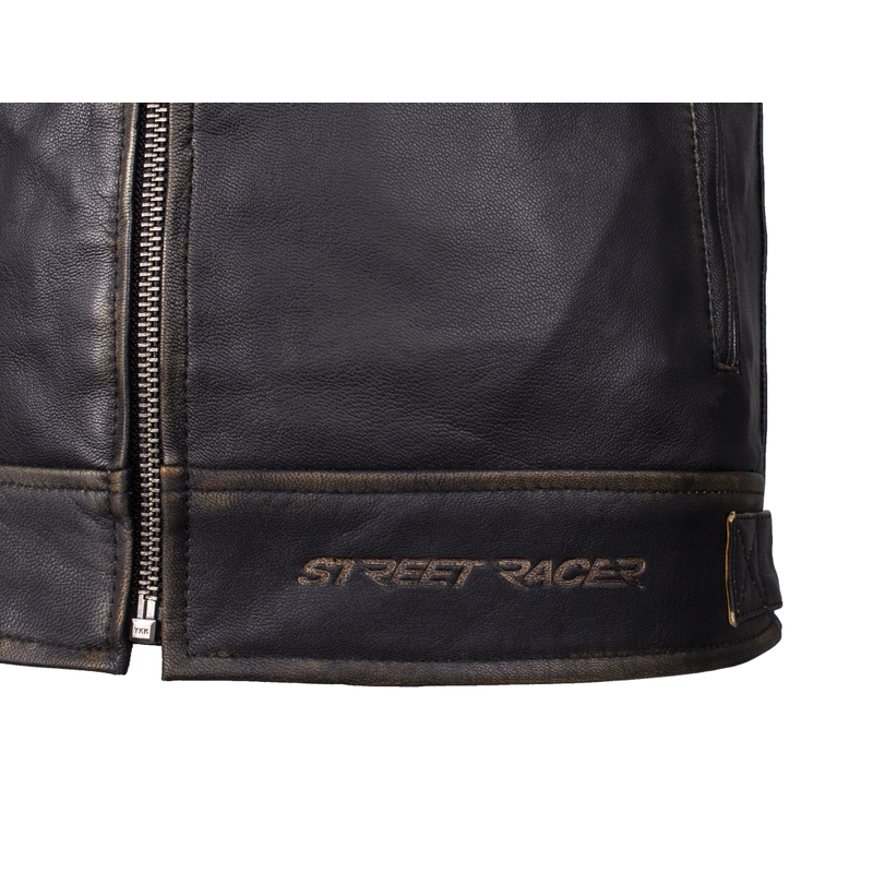 Chaqueta de moto Street Racer Tribe Retro Marrón
