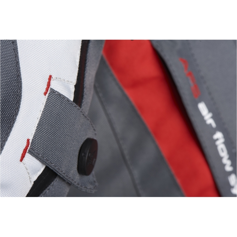 Chaqueta de moto para mujer Furygan Apalaches roja, blanca, negra y gris