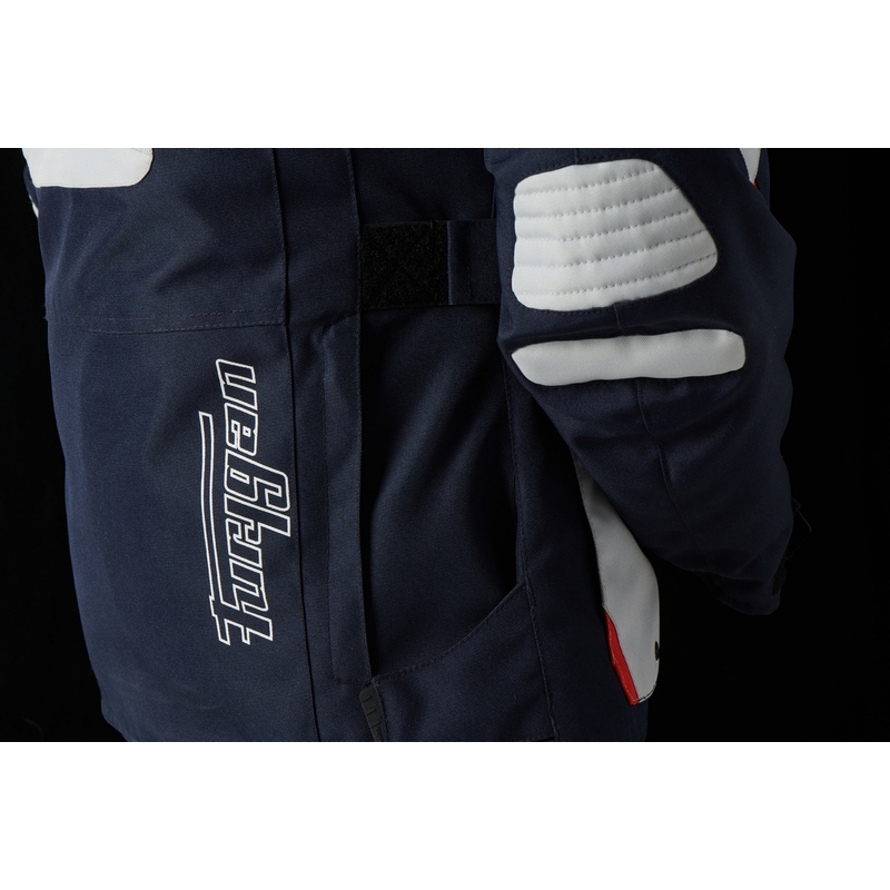 Chaqueta de moto para mujer Furygan Apalaches rojo, blanco y azul