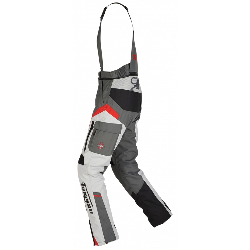Pantalones de moto Furygan Apalaches negro-blanco-rojo-gris liquidación