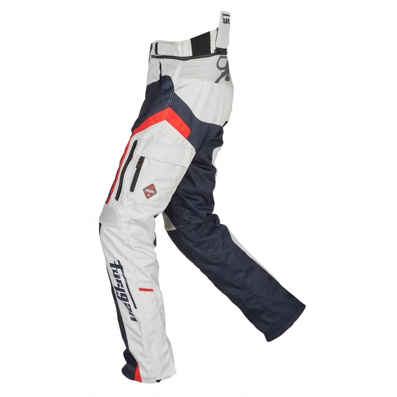 Pantalón de moto Furygan Apalaches Negro-Rojo-Blanco-Azul liquidación