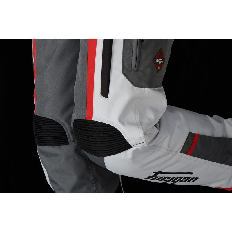 Pantalones de moto para mujer Furygan Apalaches Negro-Rojo-Blanco-Gris liquidación