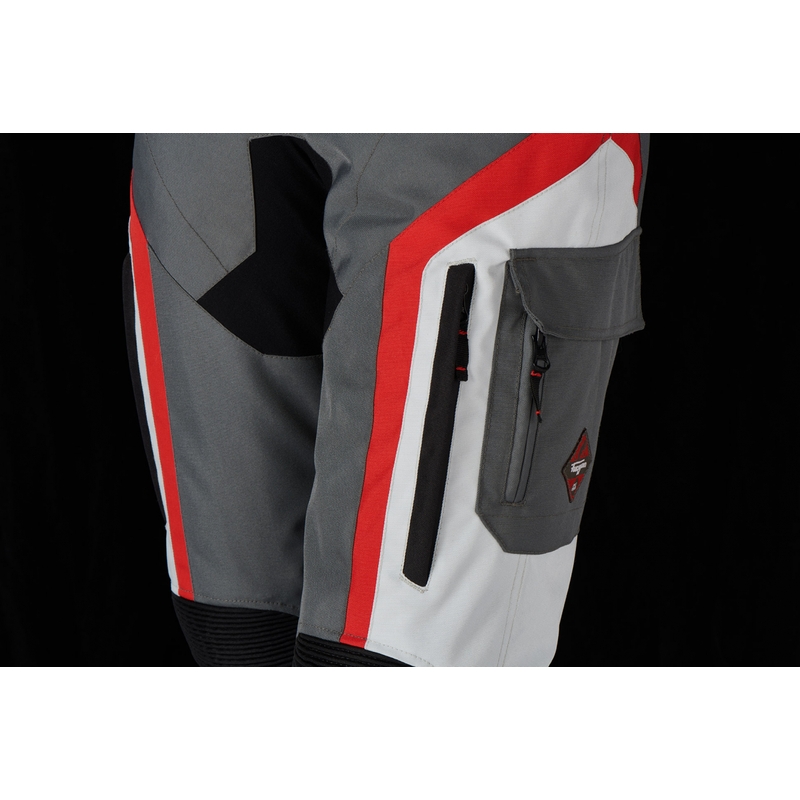 Pantalones de moto para mujer Furygan Apalaches Negro-Rojo-Blanco-Gris liquidación
