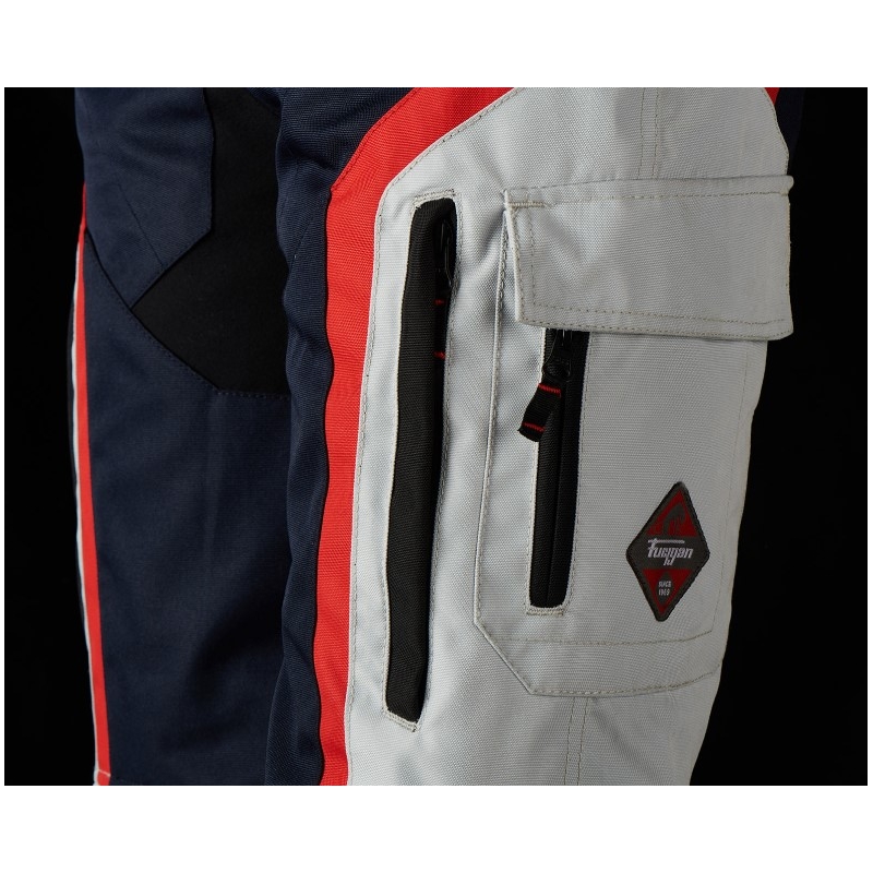 Pantalones de moto para mujer Furygan Apalaches Negro-Rojo-Blanco-Azul liquidación