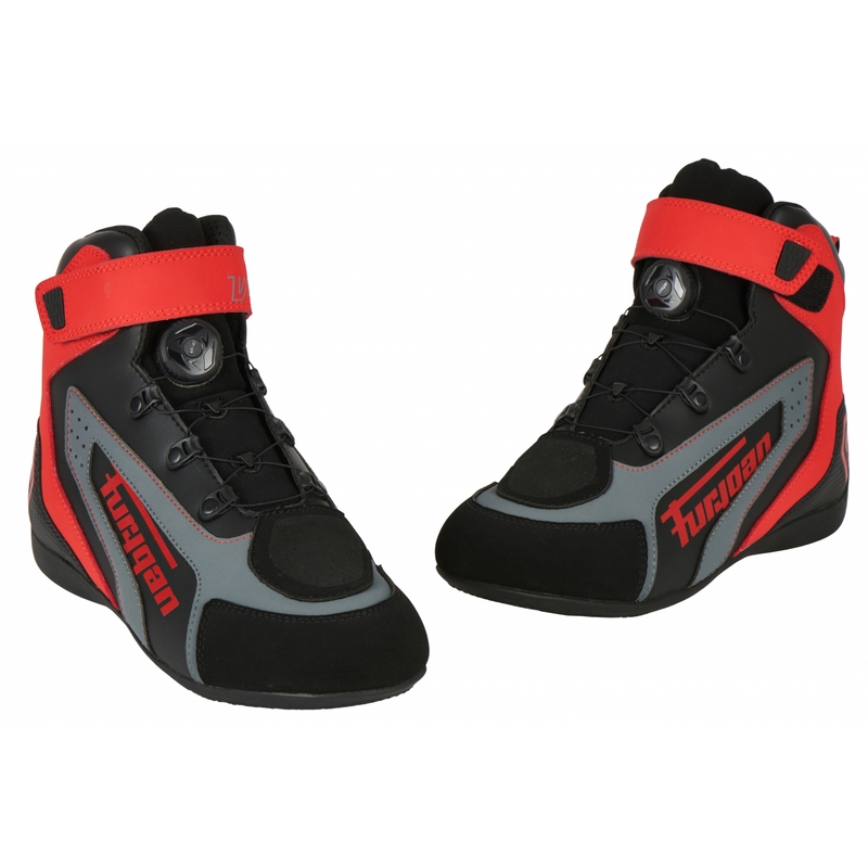 Botas de moto Furygan V4 Easy D3O Negro-Rojo