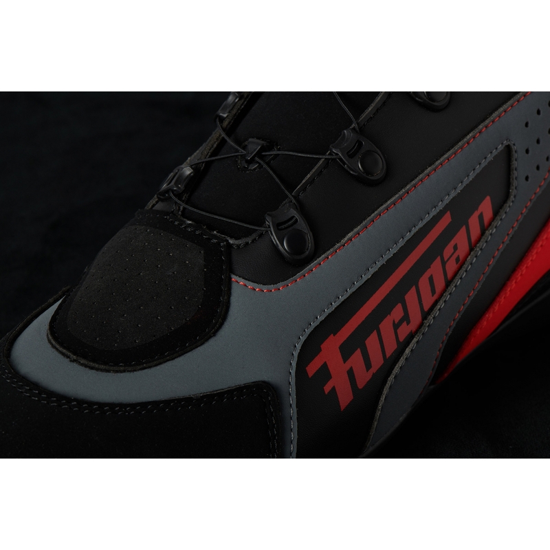 Botas de moto Furygan V4 Easy D3O Negro-Rojo