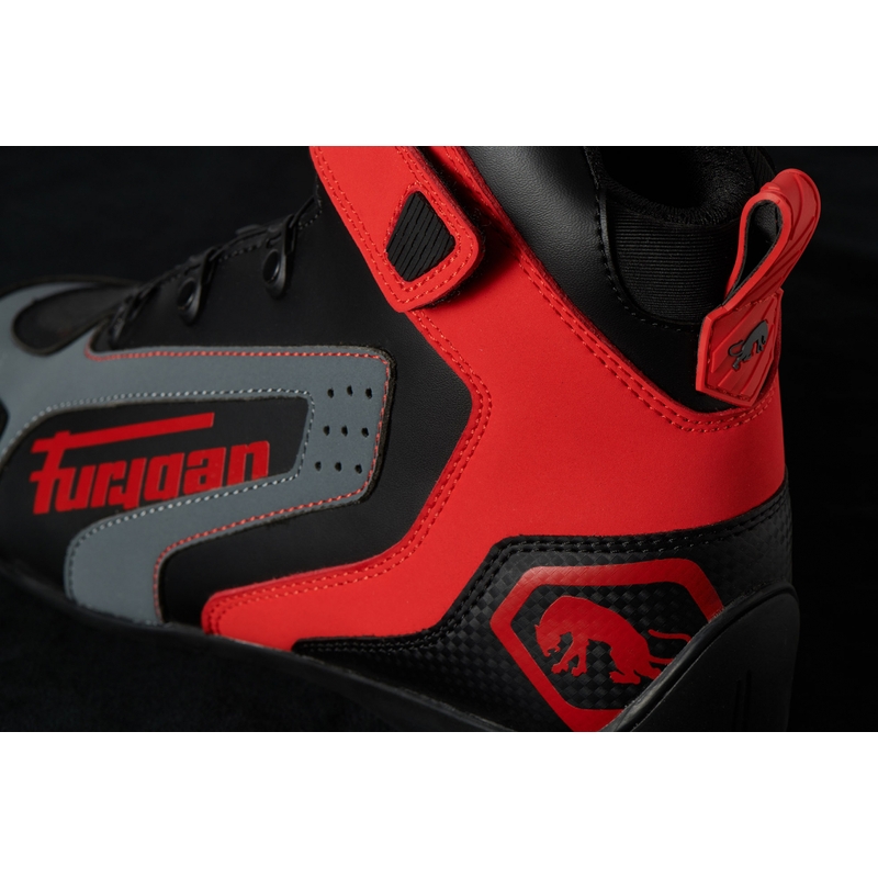 Botas de moto Furygan V4 Easy D3O Negro-Rojo