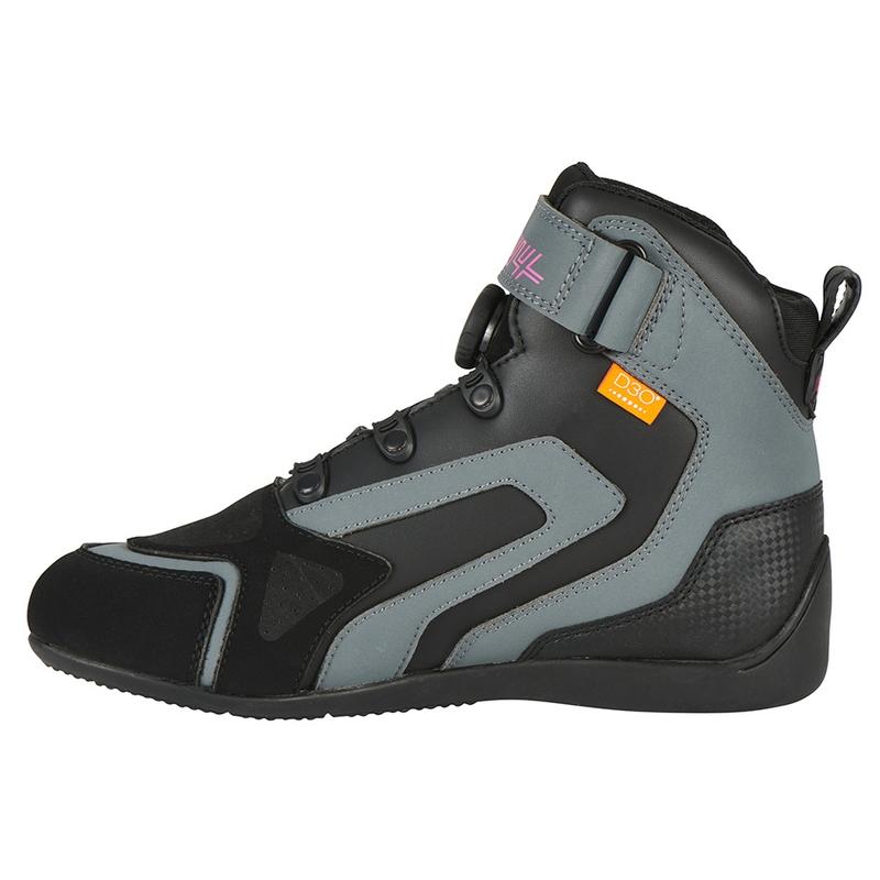 Botas de moto para mujer Furygan V4 Easy D3O Negro-Gris-Rosa
