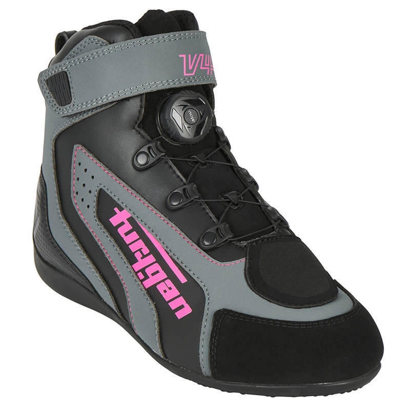 Botas de moto para mujer Furygan V4 Easy D3O Negro-Gris-Rosa