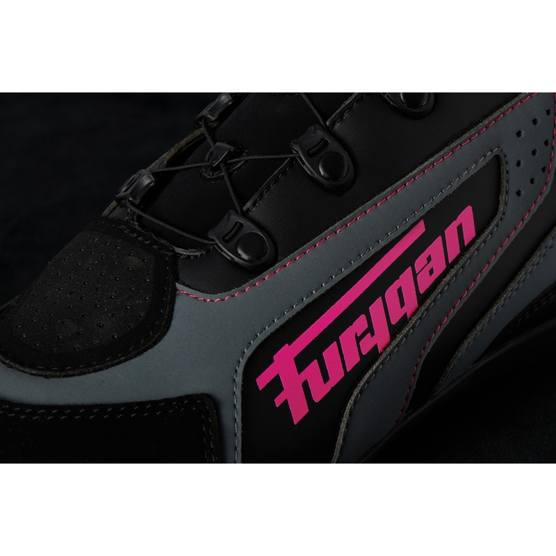 Botas de moto para mujer Furygan V4 Easy D3O Negro-Gris-Rosa