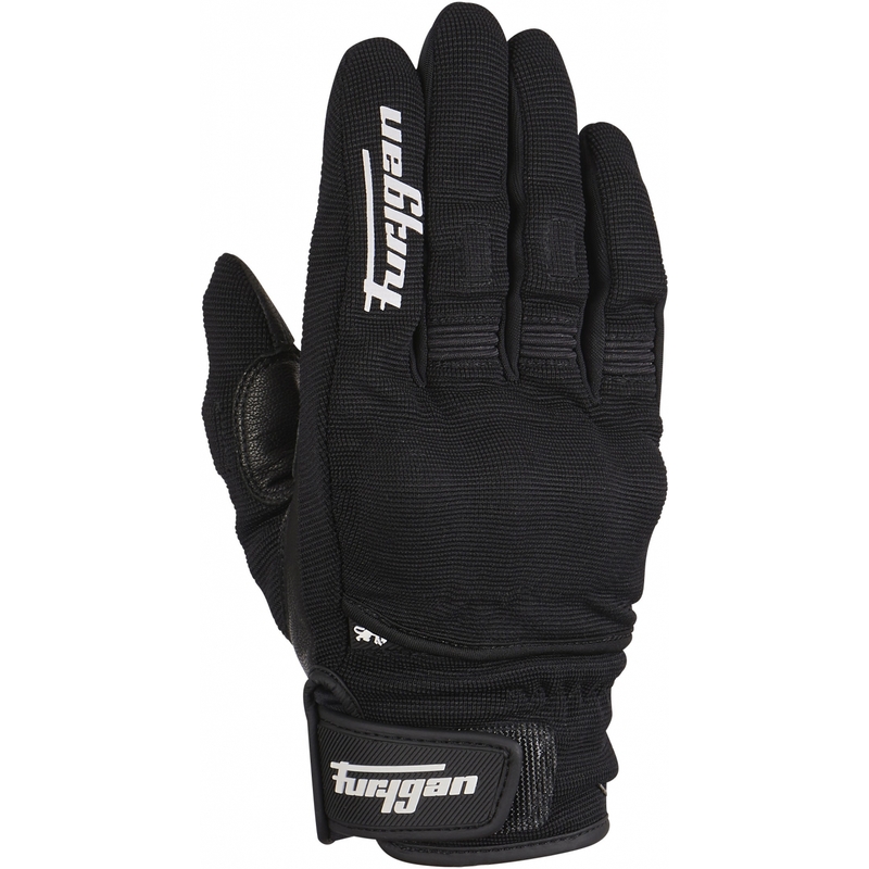 Guantes de moto Furygan Jet D3O blanco y negro