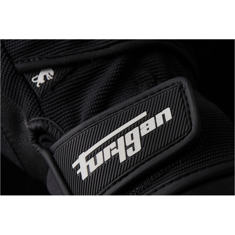 Guantes de moto Furygan Jet D3O blanco y negro