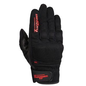 Guantes de moto Furygan Jet D3O negro-rojo