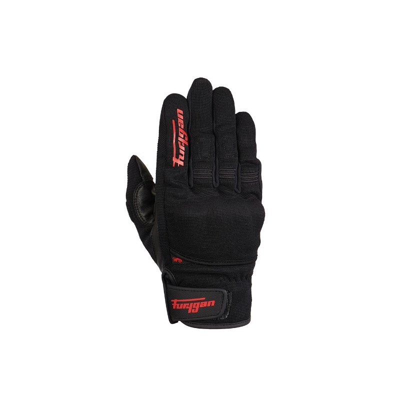 Guantes de moto Furygan Jet D3O negro-rojo