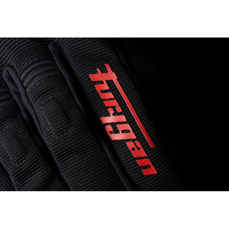 Guantes de moto Furygan Jet D3O negro-rojo