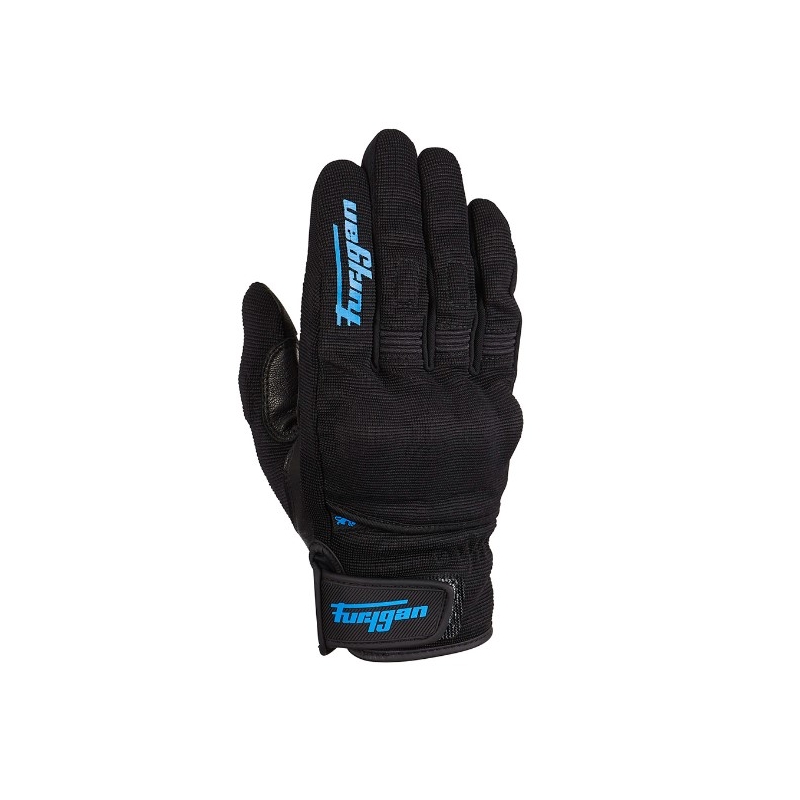 Guantes de moto Furygan Jet D3O negro y azul