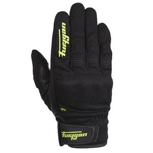 Guantes de moto Furygan Jet D3O negro-verde fluo