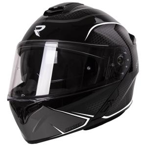 Casco de moto abatible Street Racer Ranger blanco y negro