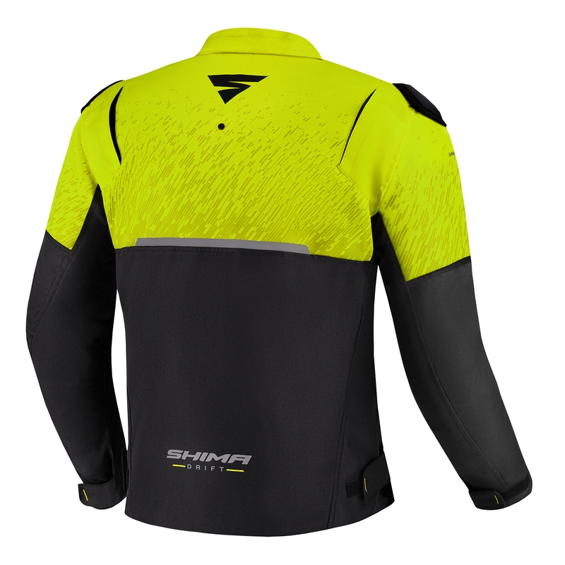 Chaqueta de moto Shima Drift negro-amarillo fluo