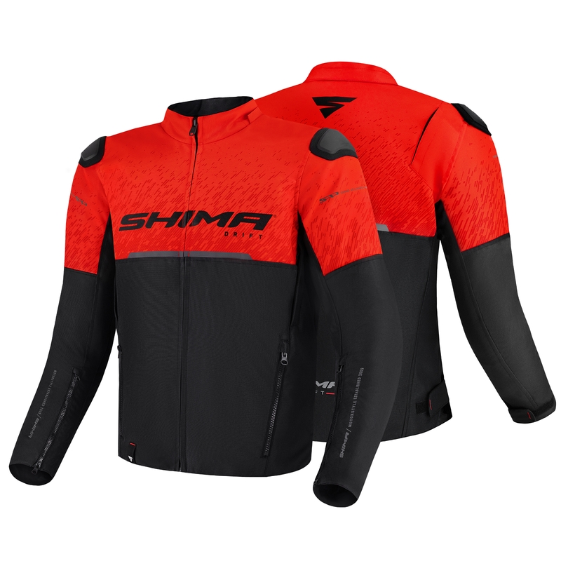 Chaqueta de moto Shima Drift negro-rojo