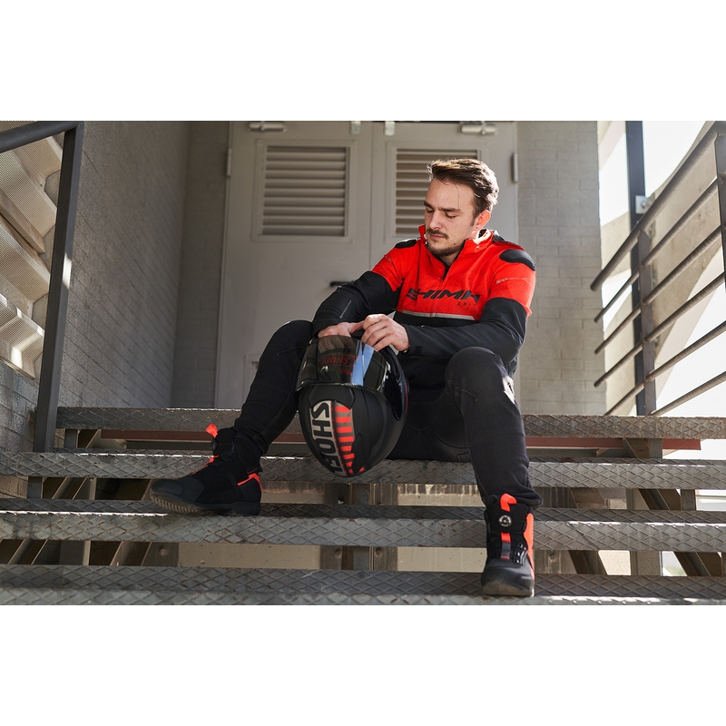 Chaqueta de moto Shima Drift negro-rojo