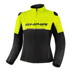 Chaqueta de moto para mujer Shima Drift negro-amarillo fluo