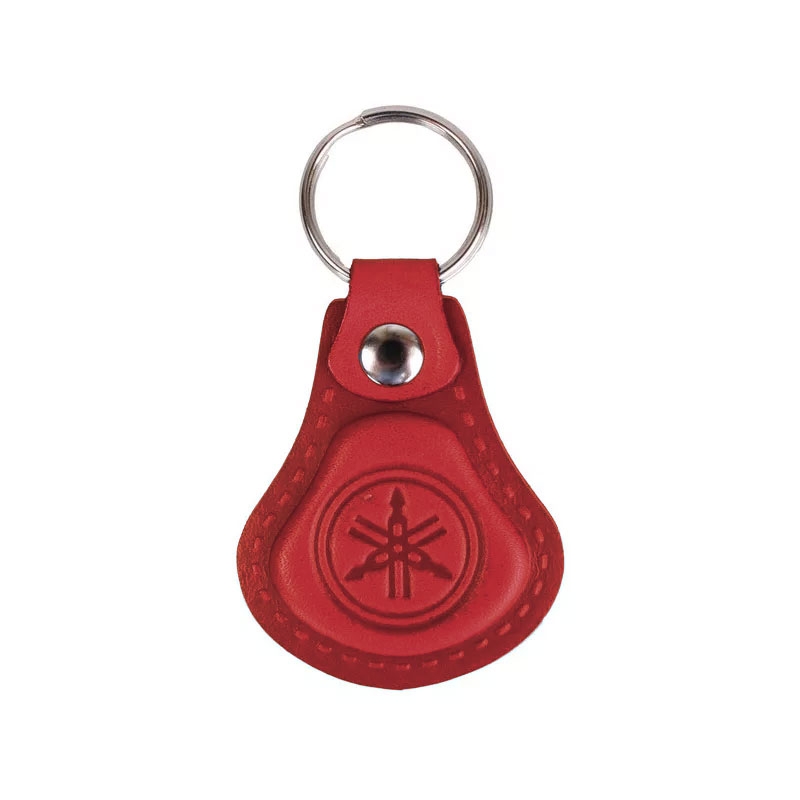 Llavero de cuero Yamaha rojo