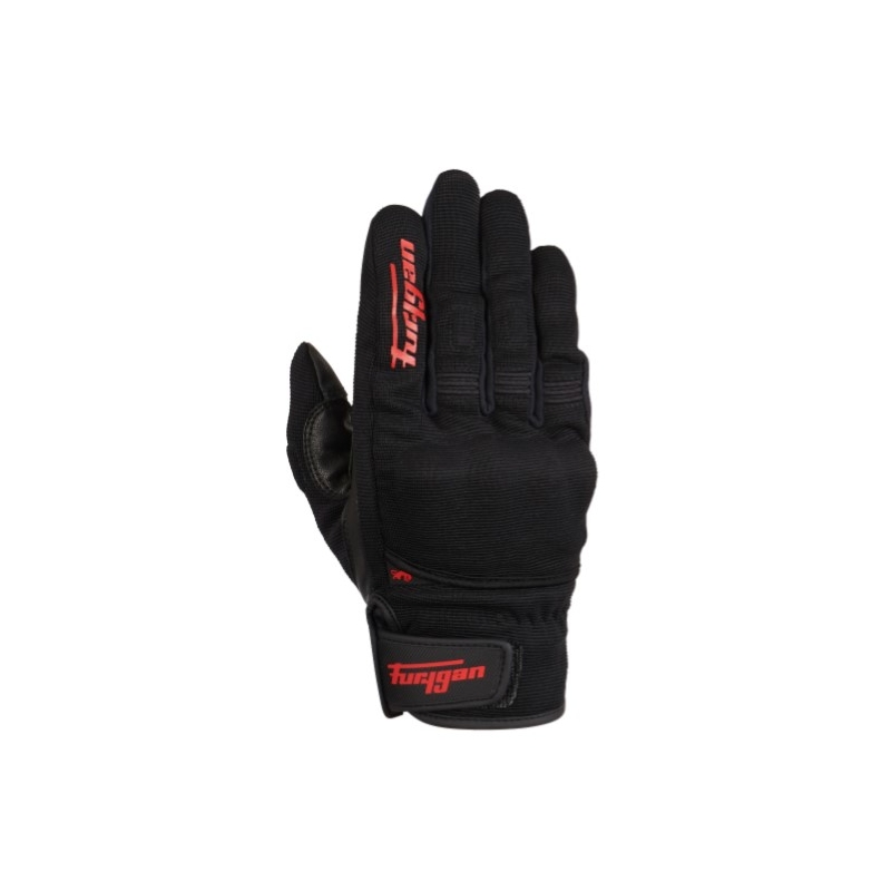 Guantes de moto para mujer Furygan Jet D3O negros y rojos