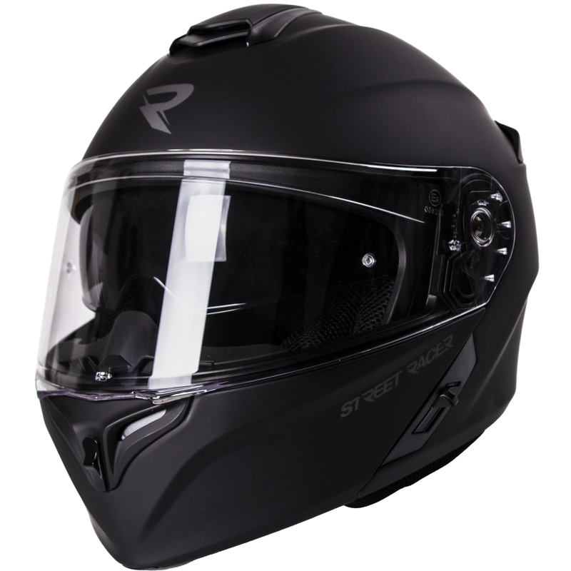 Casco de moto abatible Street Racer Ranger negro mate