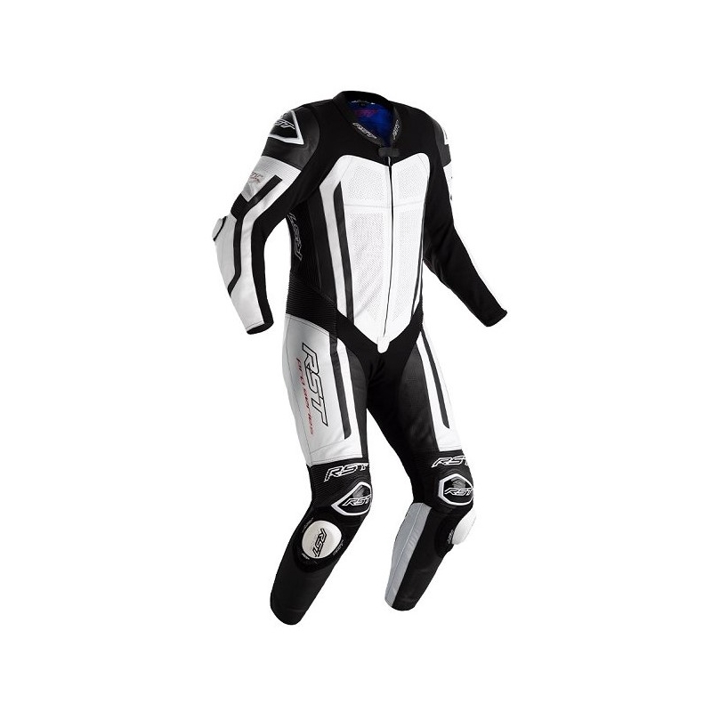 Mono de moto de una pieza RST Pro Series Airbag negro y blanco liquidación