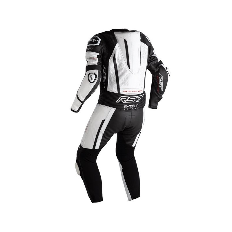 Mono de moto de una pieza RST Pro Series Airbag negro y blanco liquidación