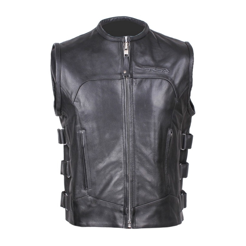Chaleco de cuero para motociclista RSA