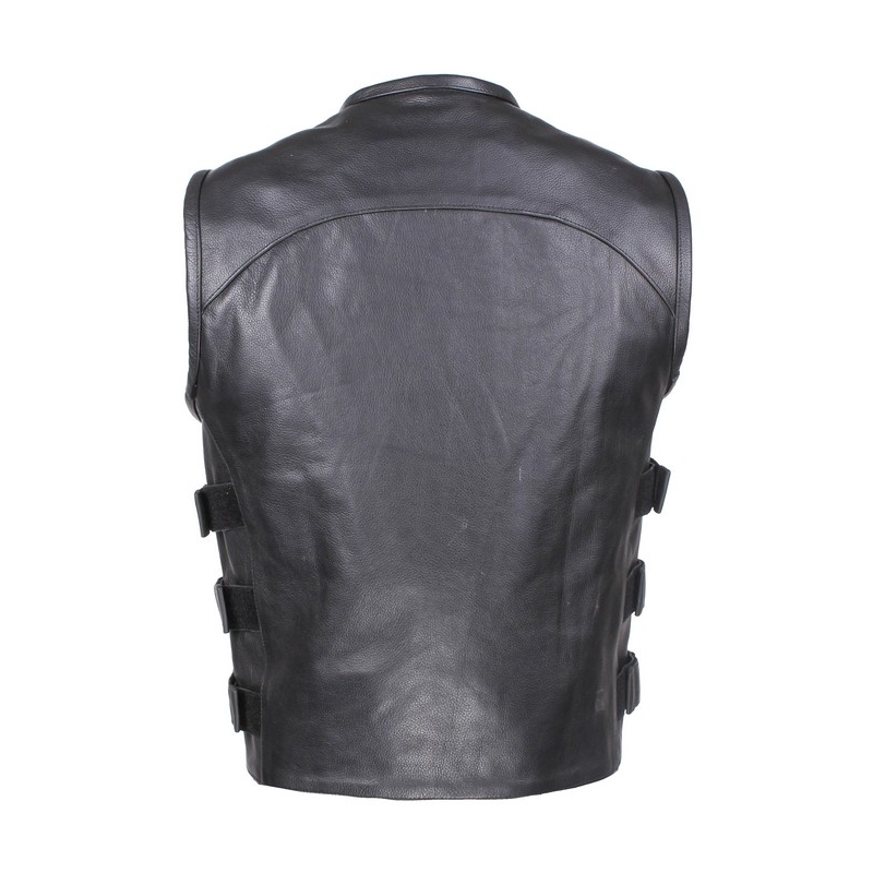 Chaleco de cuero para motociclista RSA