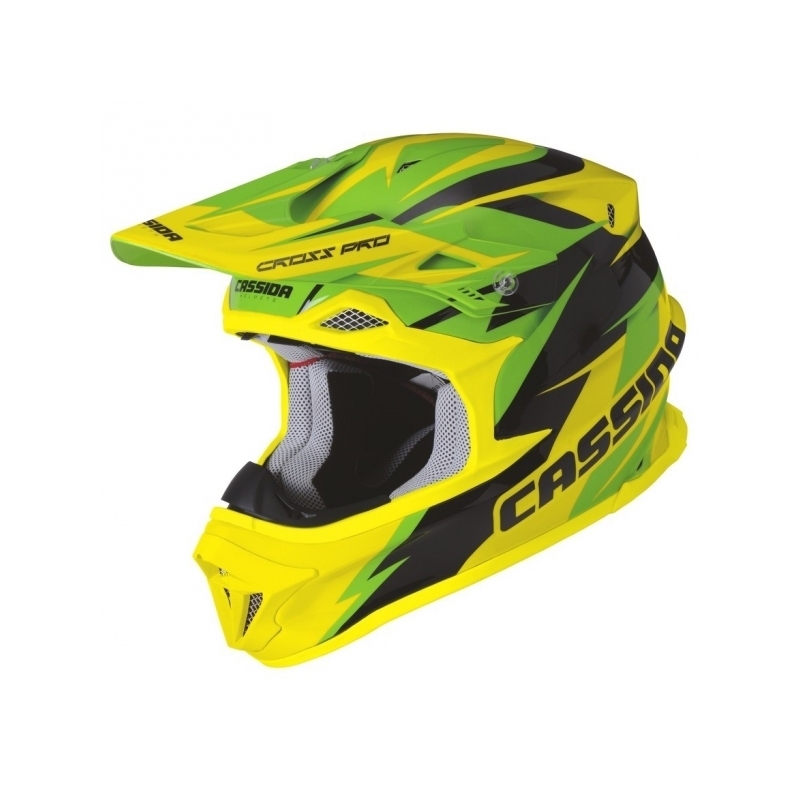 Motokrosová přilba Cassida Cross Pro - zeleno/žluto/černá