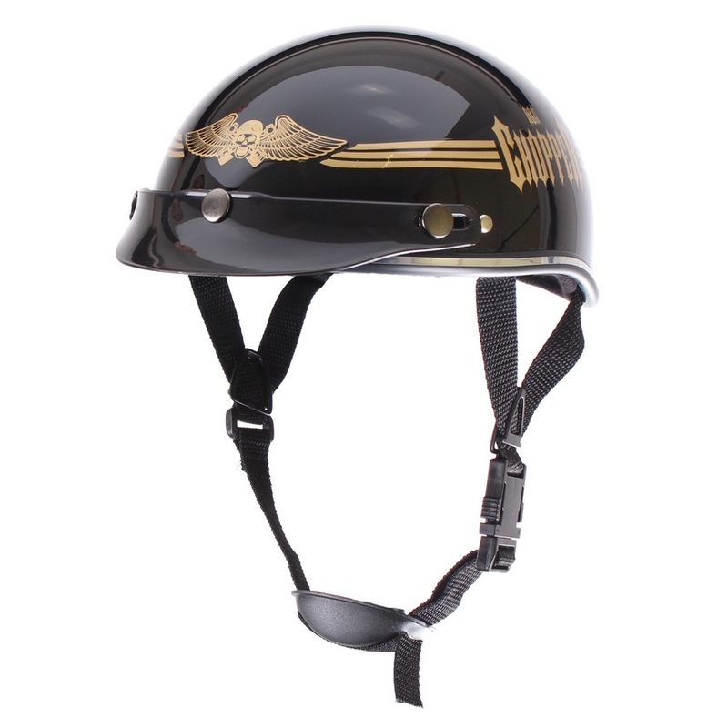 Casco de moto braincap RSA Skull negro brillante