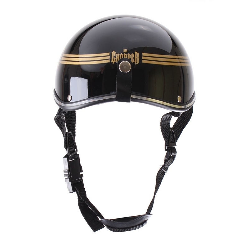 Casco de moto braincap RSA Skull negro brillante