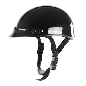 Casco de moto RSA Chopper negro brillante