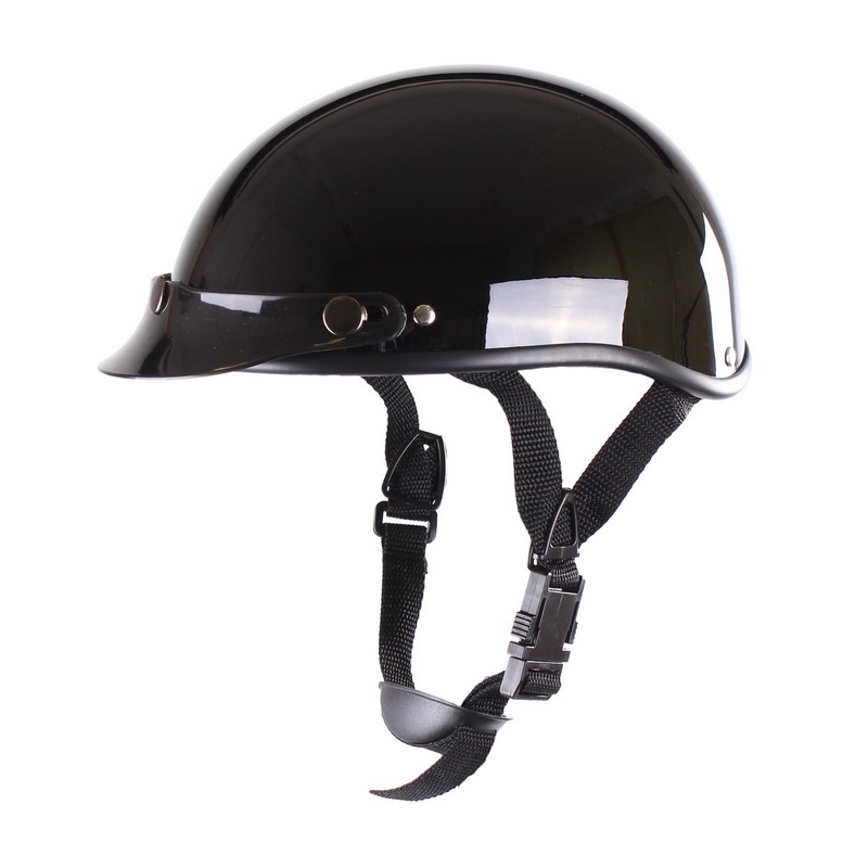 Casco de moto RSA Chopper negro brillante