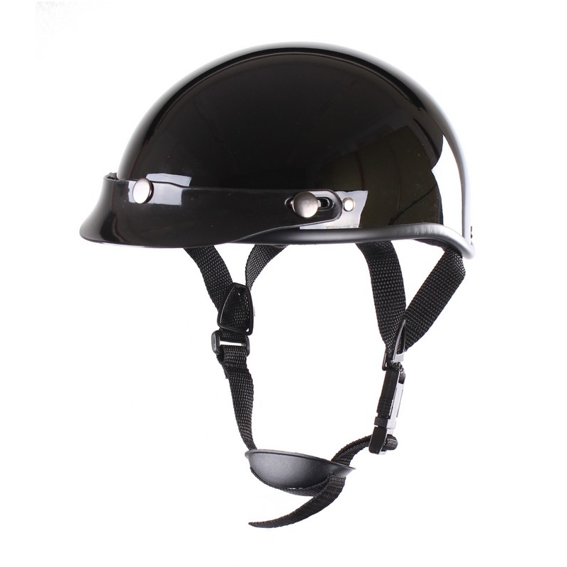 Casco de moto RSA Chopper negro brillante