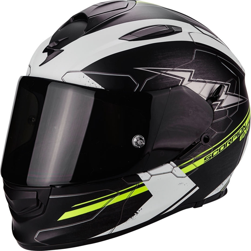 Integrální přilba Scorpion EXO-510 Air Cross černo-bílo-fluo žlutá výprodej