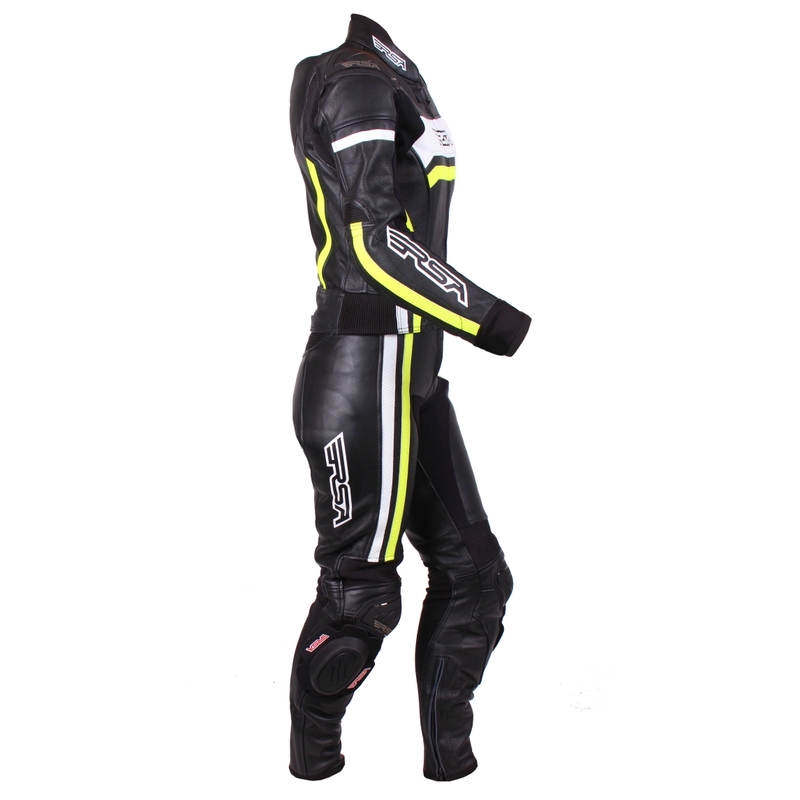Mono de moto para mujer RSA Virus Black-White-Fluo Yellow liquidación