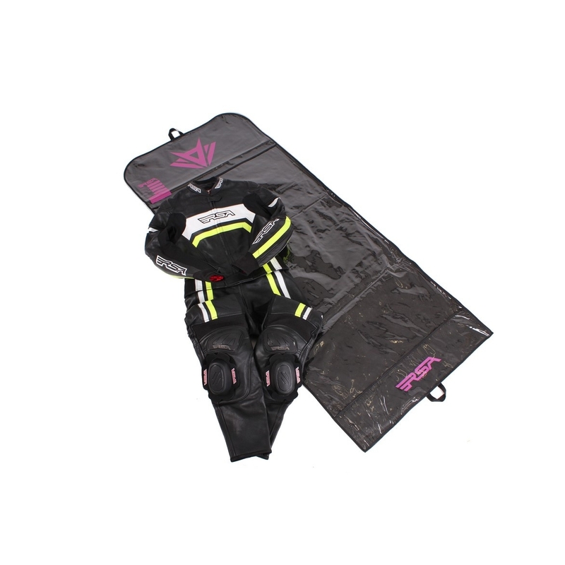 Mono de moto para mujer RSA Virus Black-White-Fluo Yellow liquidación